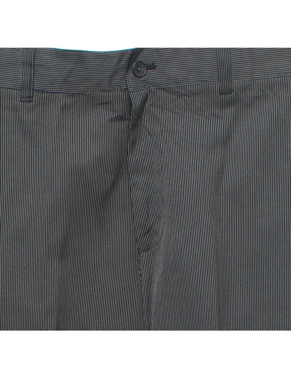 Izod Pinstriped Black Suit Trousers - W34 L30 - image 3