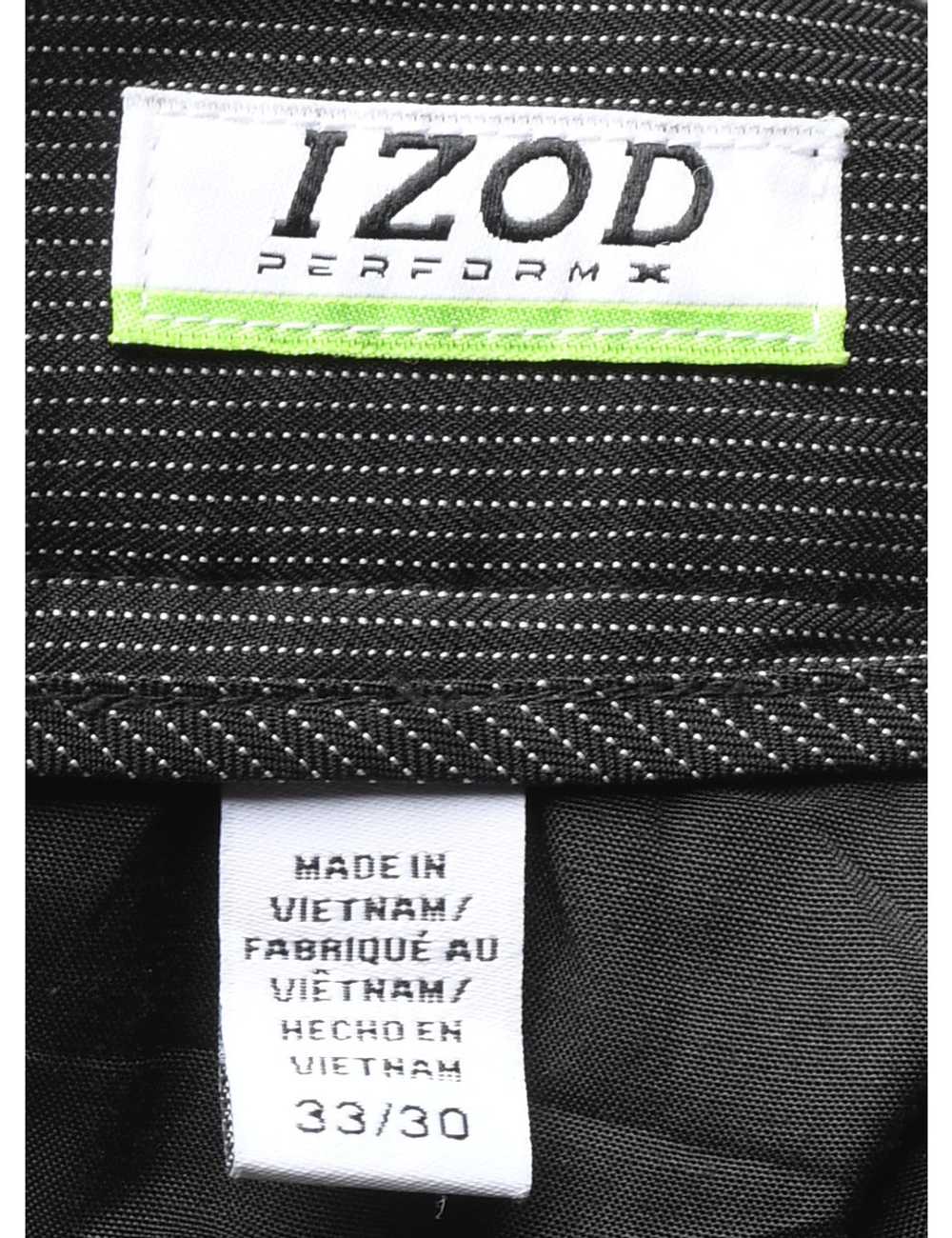 Izod Pinstriped Black Suit Trousers - W34 L30 - image 4