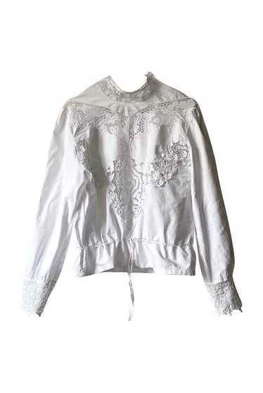 Cotton blouse - Extravagant hand made vintage blou
