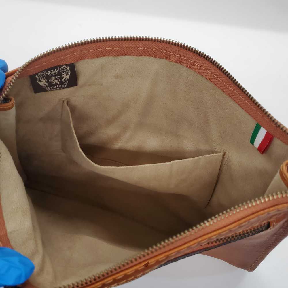 Pratesi Firenze Italian Brown Leather Zippered Cl… - image 4