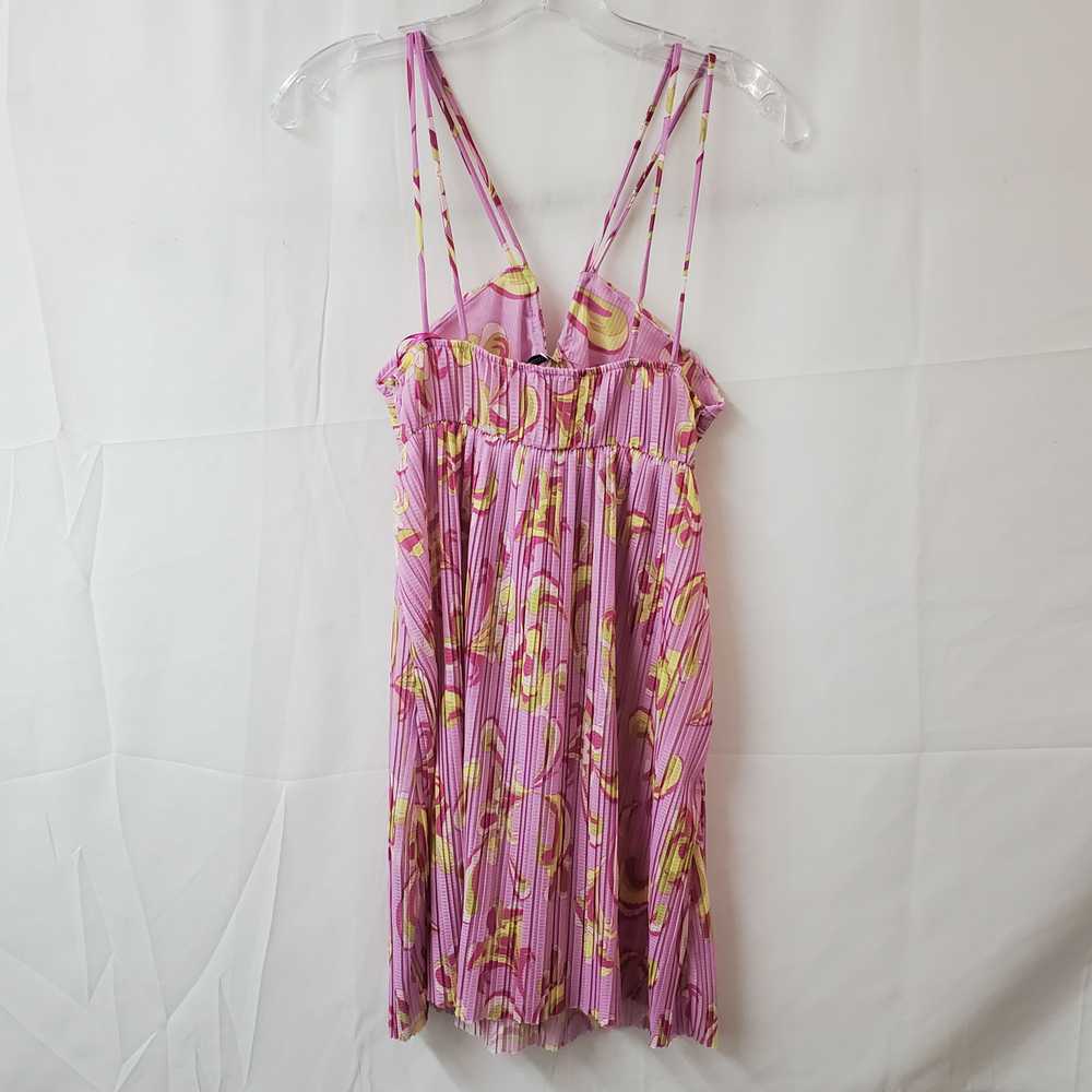 Zara Pink Floral Print Pleated Mini Sleeveless Dr… - image 2