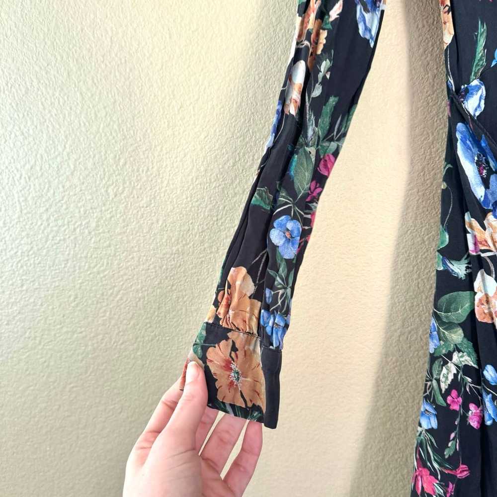 Parker Ora Sheer Silk Blend Floral Waist Tie Mini… - image 6
