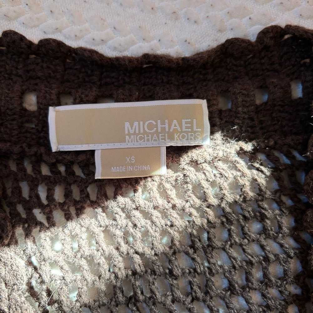 Vintage Michael Kors  brown shirt size XS crochet… - image 2