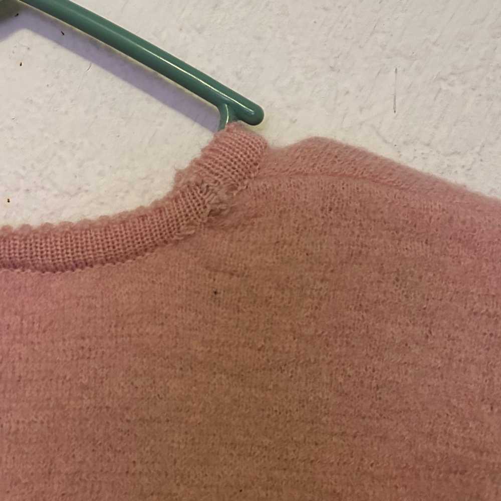 light blushy pink wool vintage cardigan - image 6