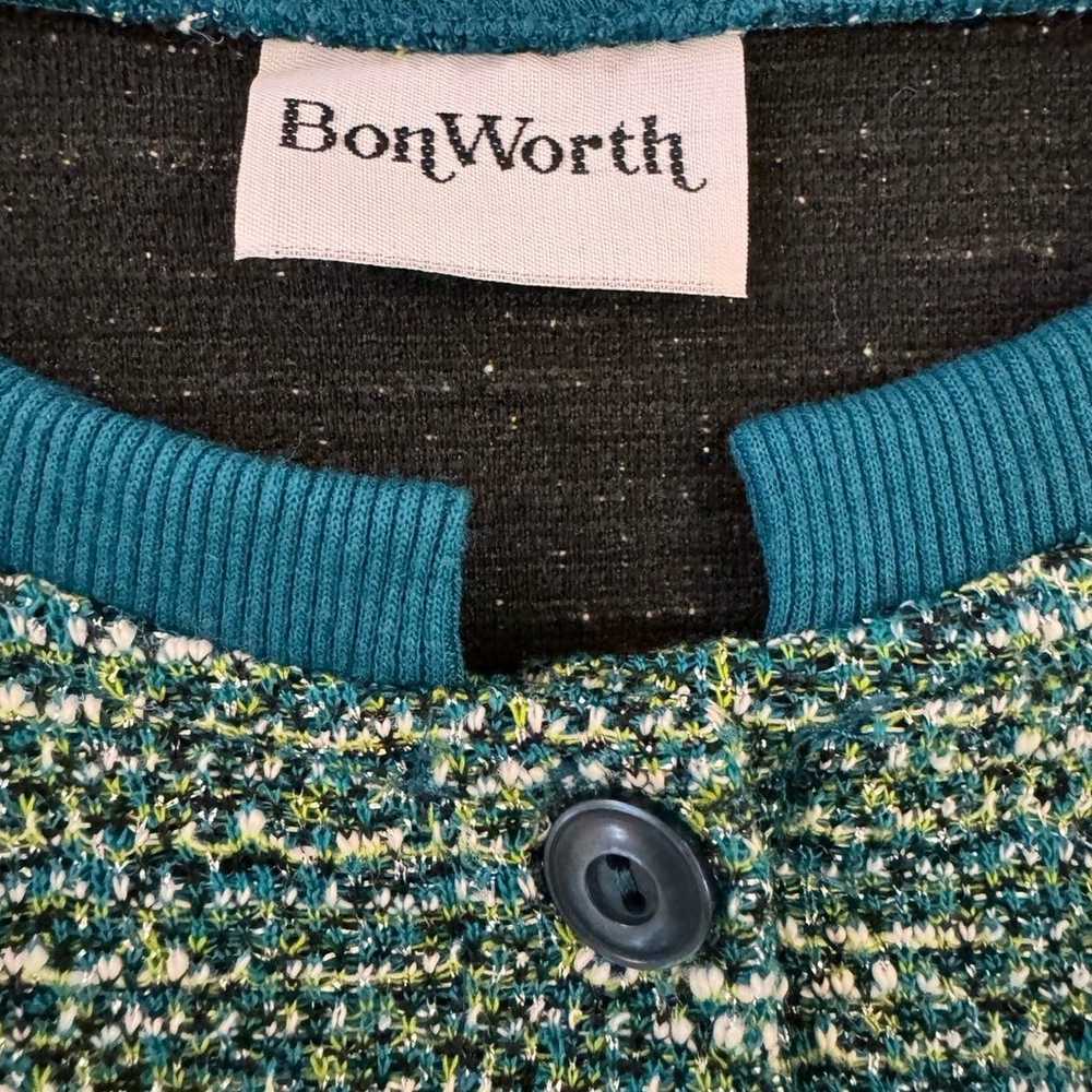 Bon Worth Vintage Tweed Polyester Button Blazer - image 3
