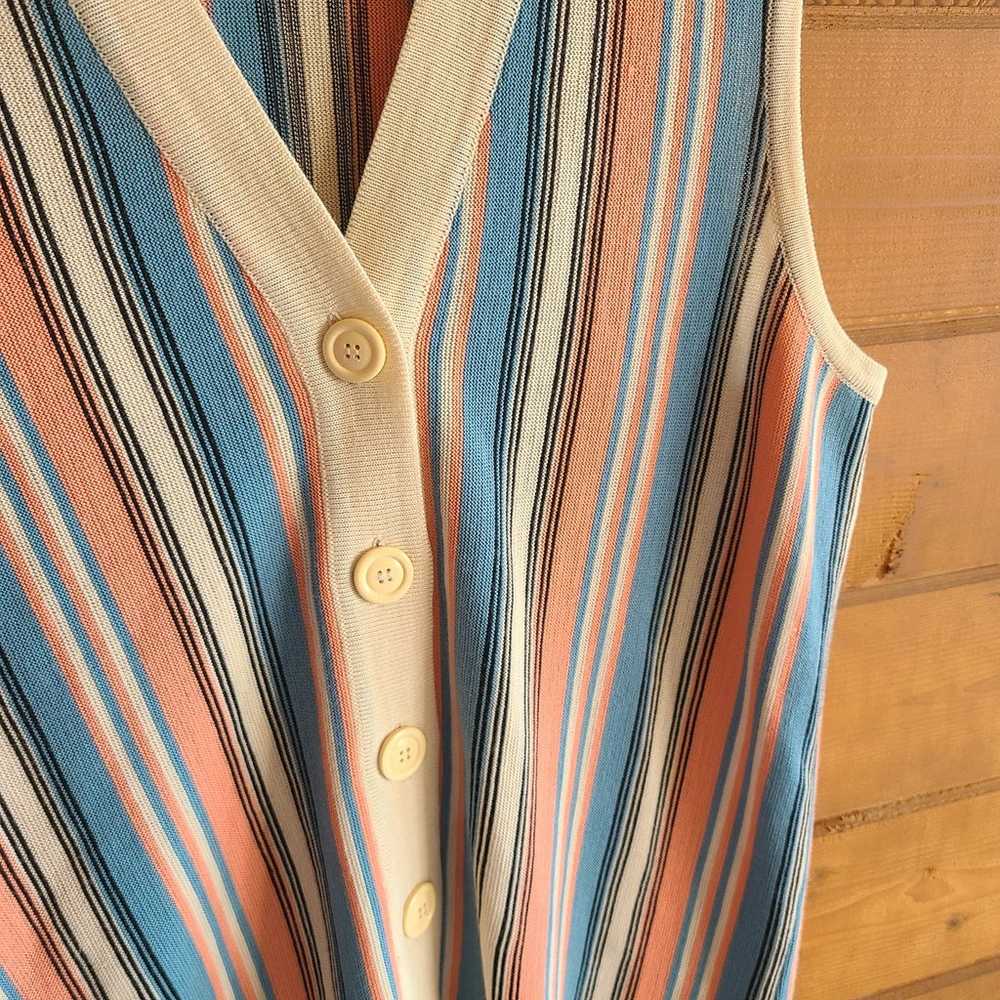 Vintage Diane Crylor 70's Stripe Retro Pastel Bow… - image 4