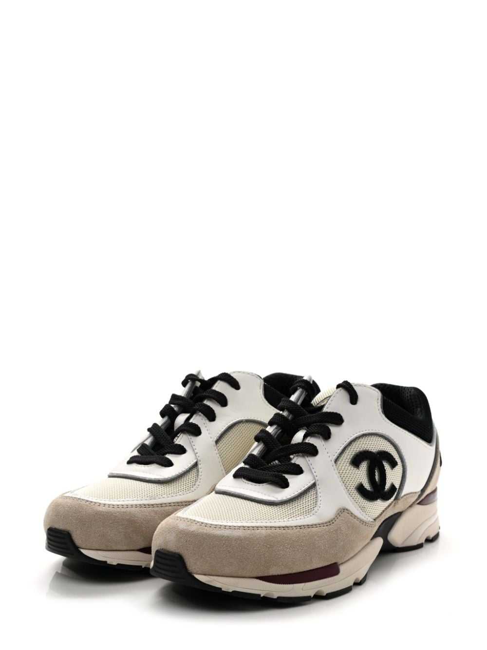 CHANEL Pre-Owned CC suede panelled sneakers - Neu… - image 3