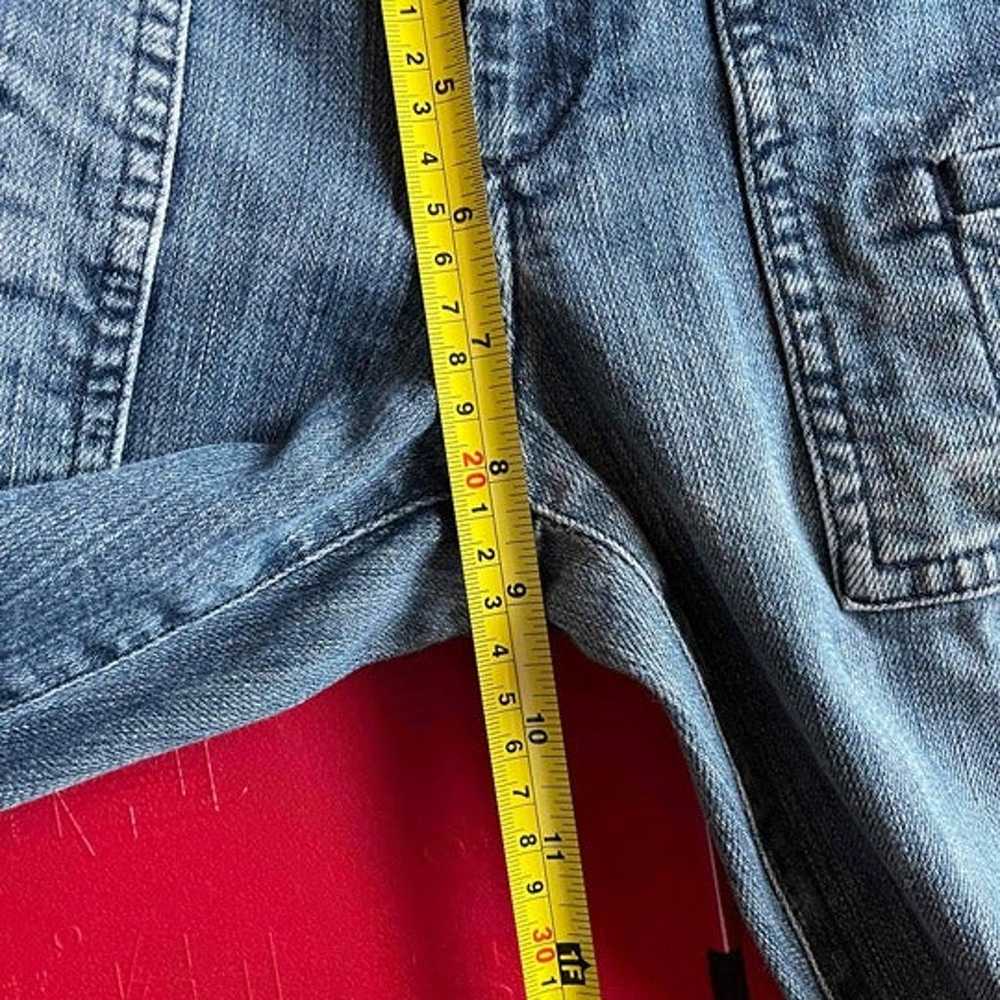 Goldsign Sz 27 Blue Flared Jeans Hippie Wide Stra… - image 11