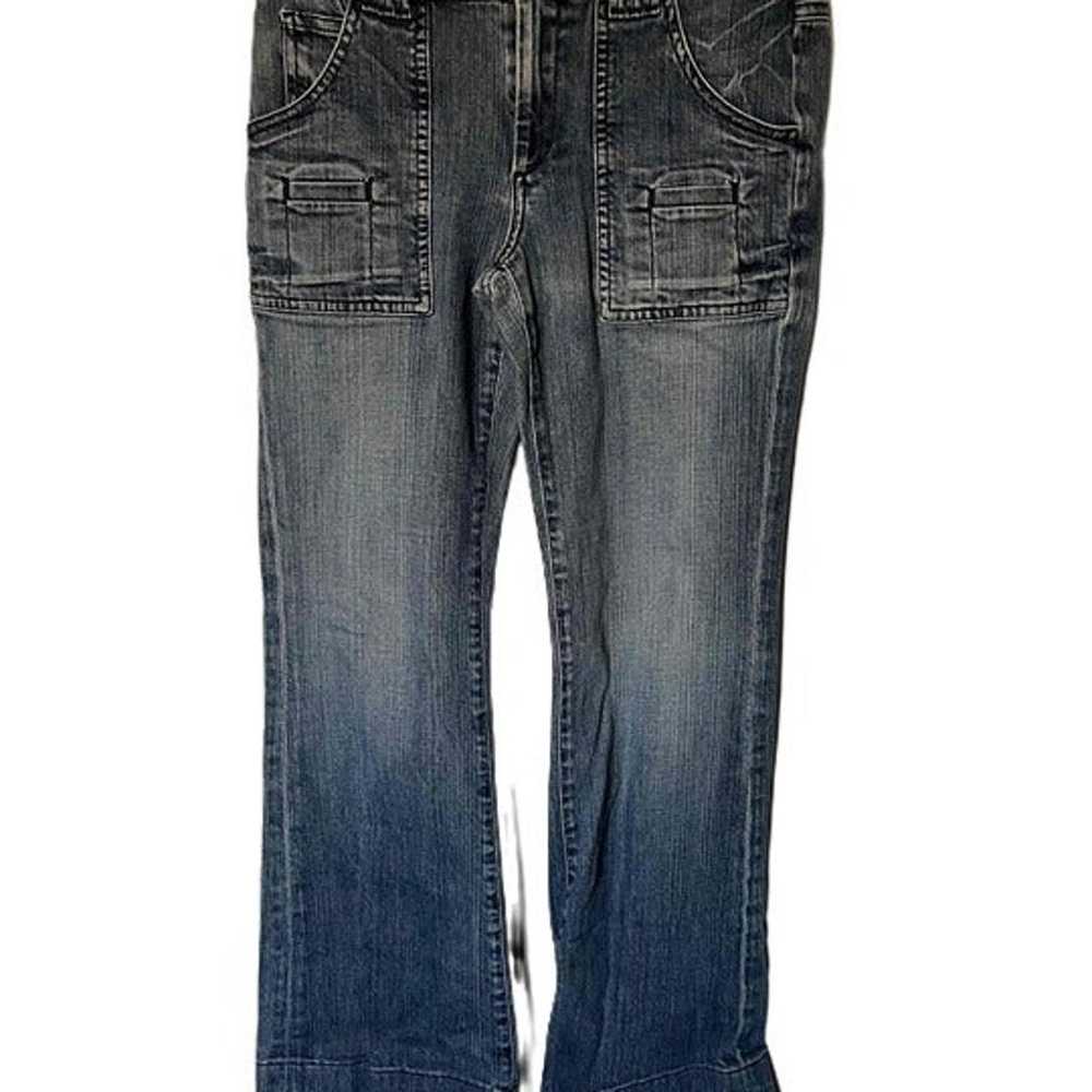 Goldsign Sz 27 Blue Flared Jeans Hippie Wide Stra… - image 1