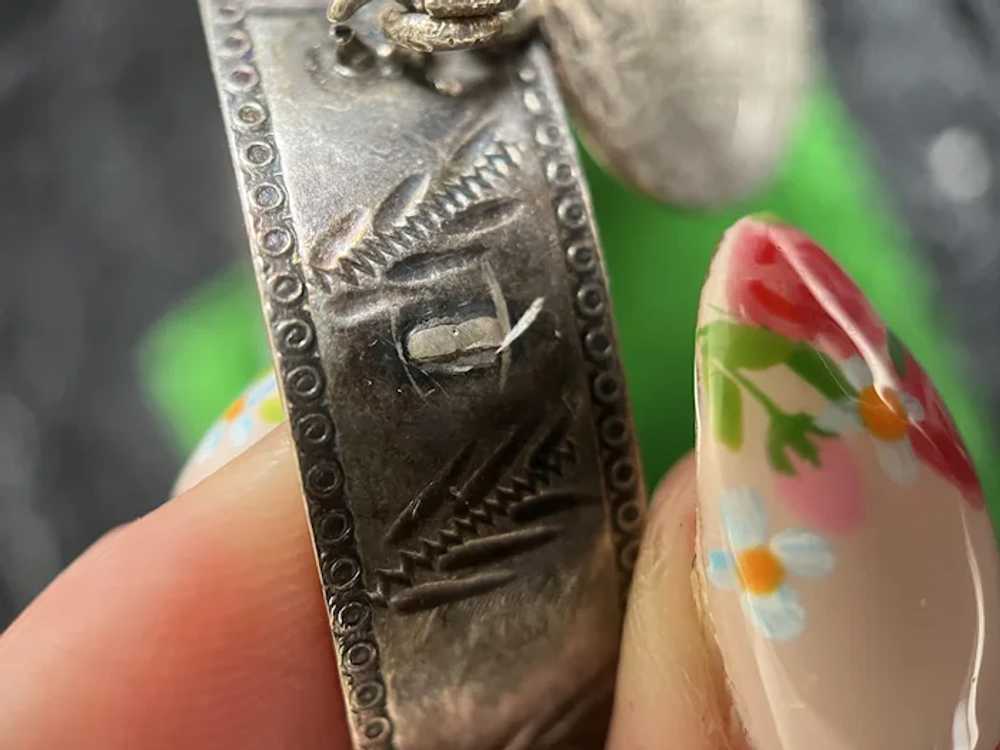 Victorian Silver Love Token Bracelet | Antique 18… - image 11