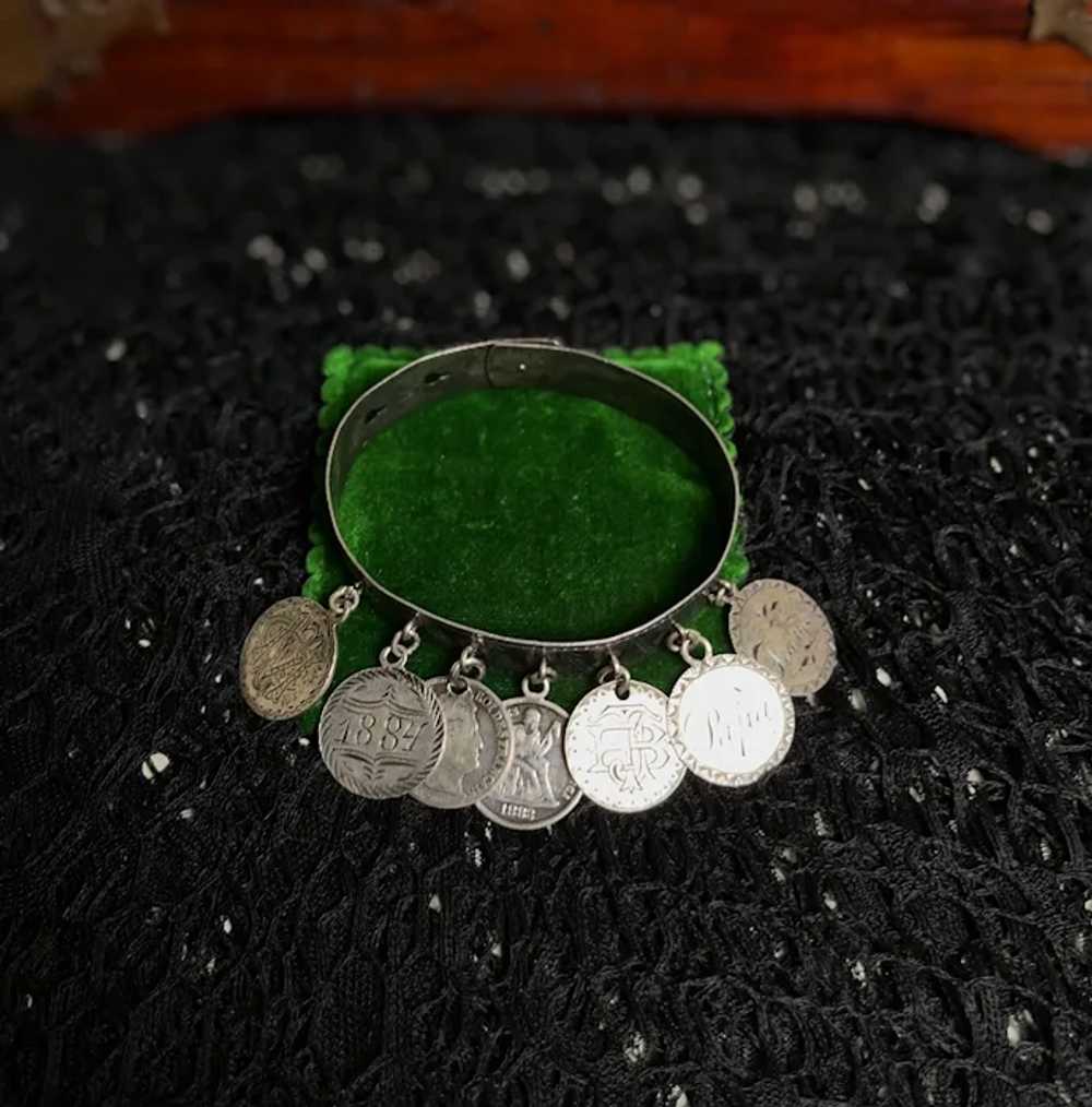Victorian Silver Love Token Bracelet | Antique 18… - image 4
