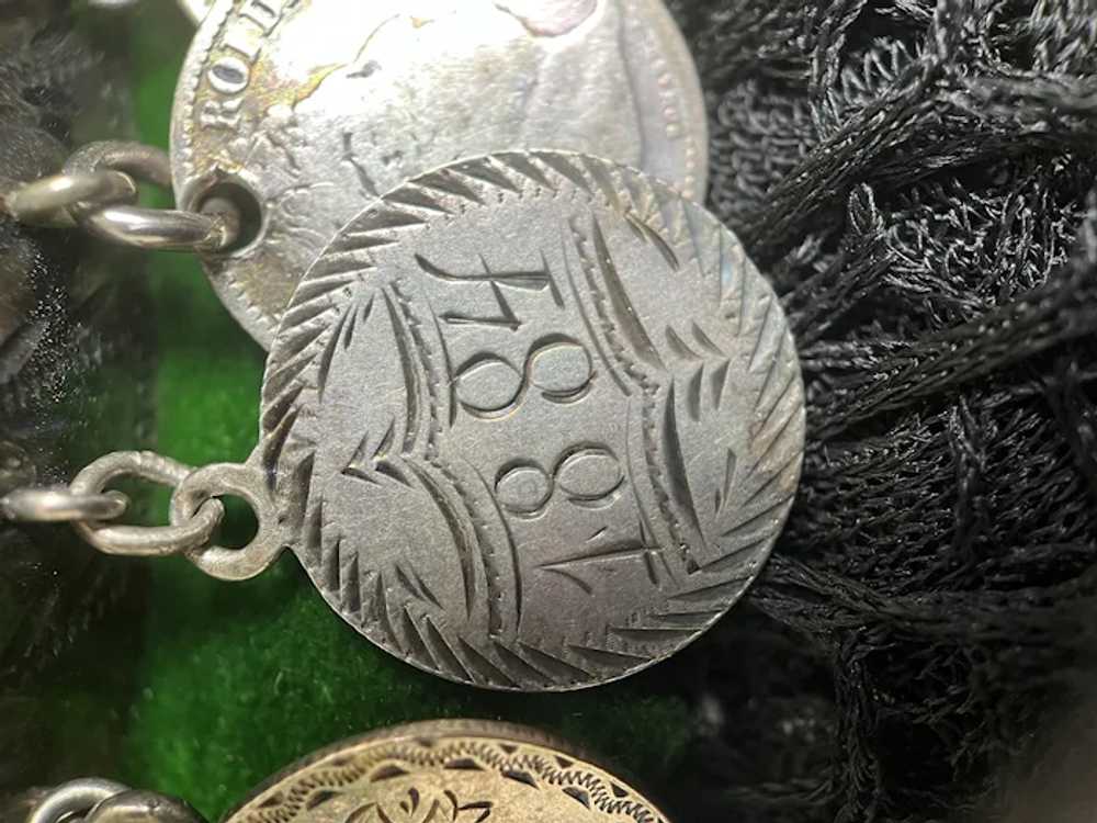 Victorian Silver Love Token Bracelet | Antique 18… - image 9