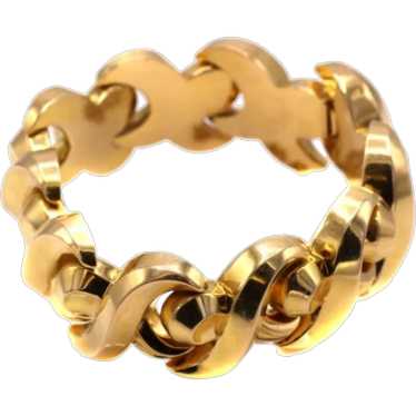 French Retro 18 Karat Gold Bracelet - image 1