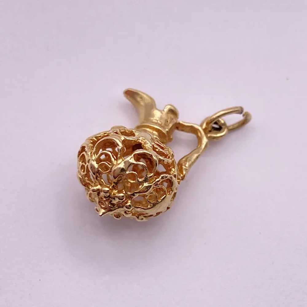 Ornate Carafe or Urn Vintage Charm 14K Gold Three… - image 2