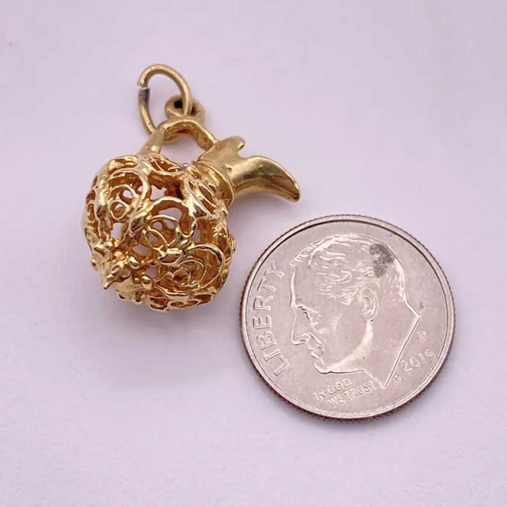 Ornate Carafe or Urn Vintage Charm 14K Gold Three… - image 3