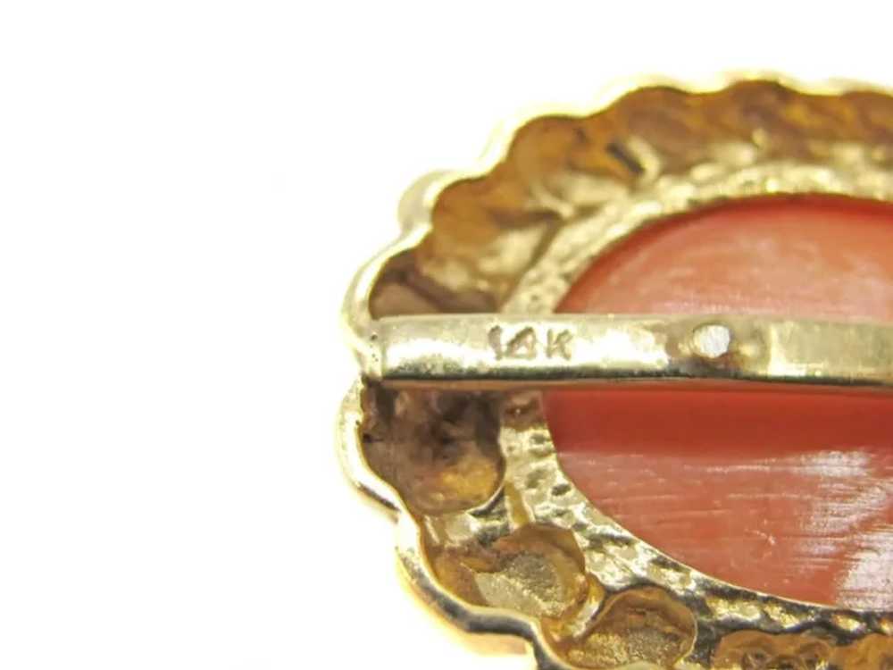Chic Mediterranean Coral Gold Ear Clips - image 4