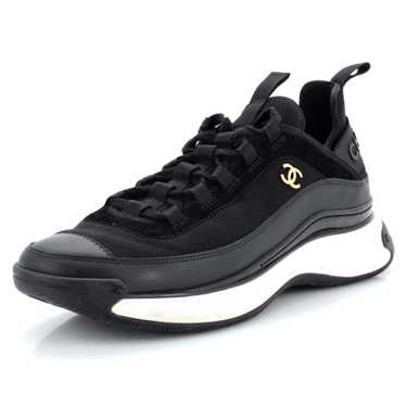 CHANEL Women's CC Cap Toe Logo Sneakers Suede and… - image 1