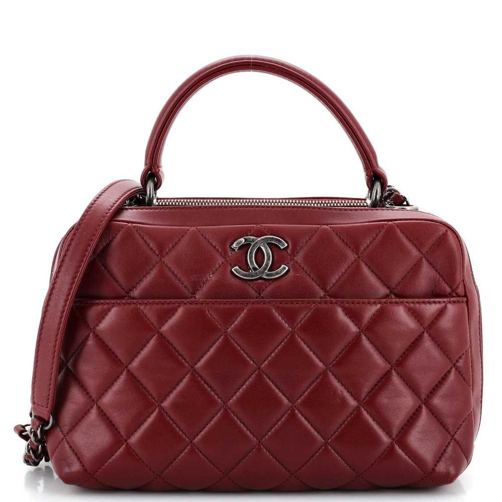 CHANEL Trendy CC Bowling Bag Quilted Lambskin Med… - image 1