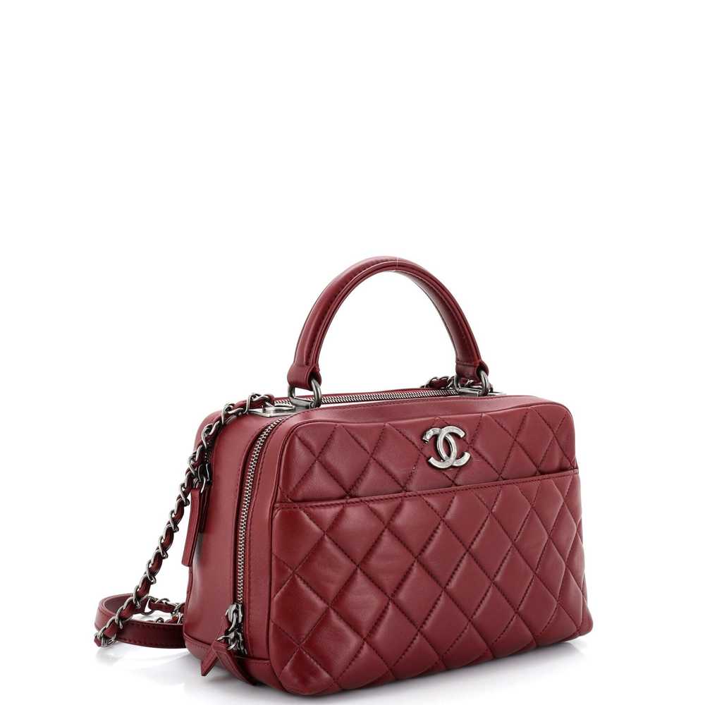 CHANEL Trendy CC Bowling Bag Quilted Lambskin Med… - image 2