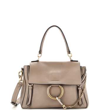 CHLOE Faye Day Mixed Flap Leather Medium Shoulder Bag Tan