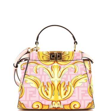 FENDI x Versace Fendace Peekaboo Bag Printed Zucca