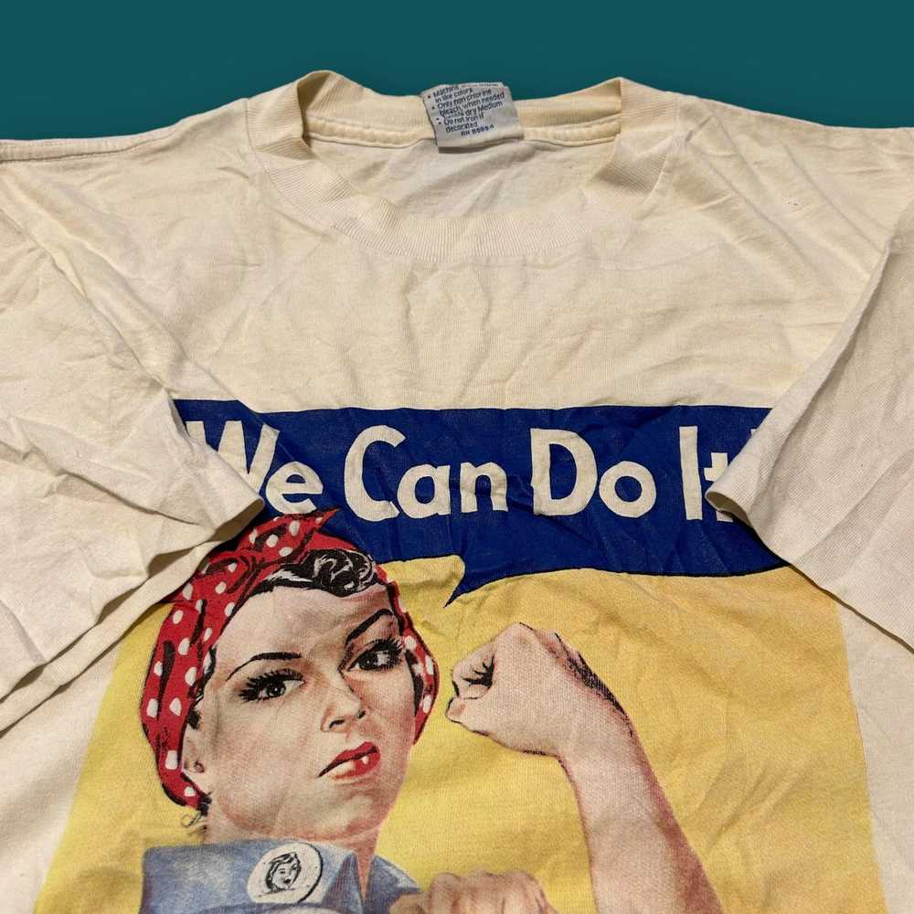 Anvil Vintage 90s We Can Do it Propaganda T Shirt - image 1