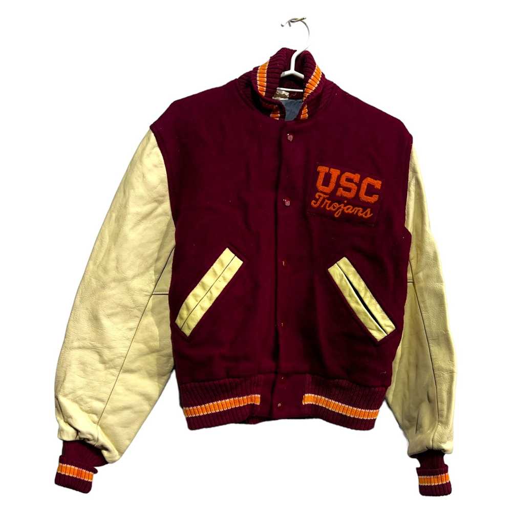 American College × Varsity Jacket × Vintage 70s V… - image 1