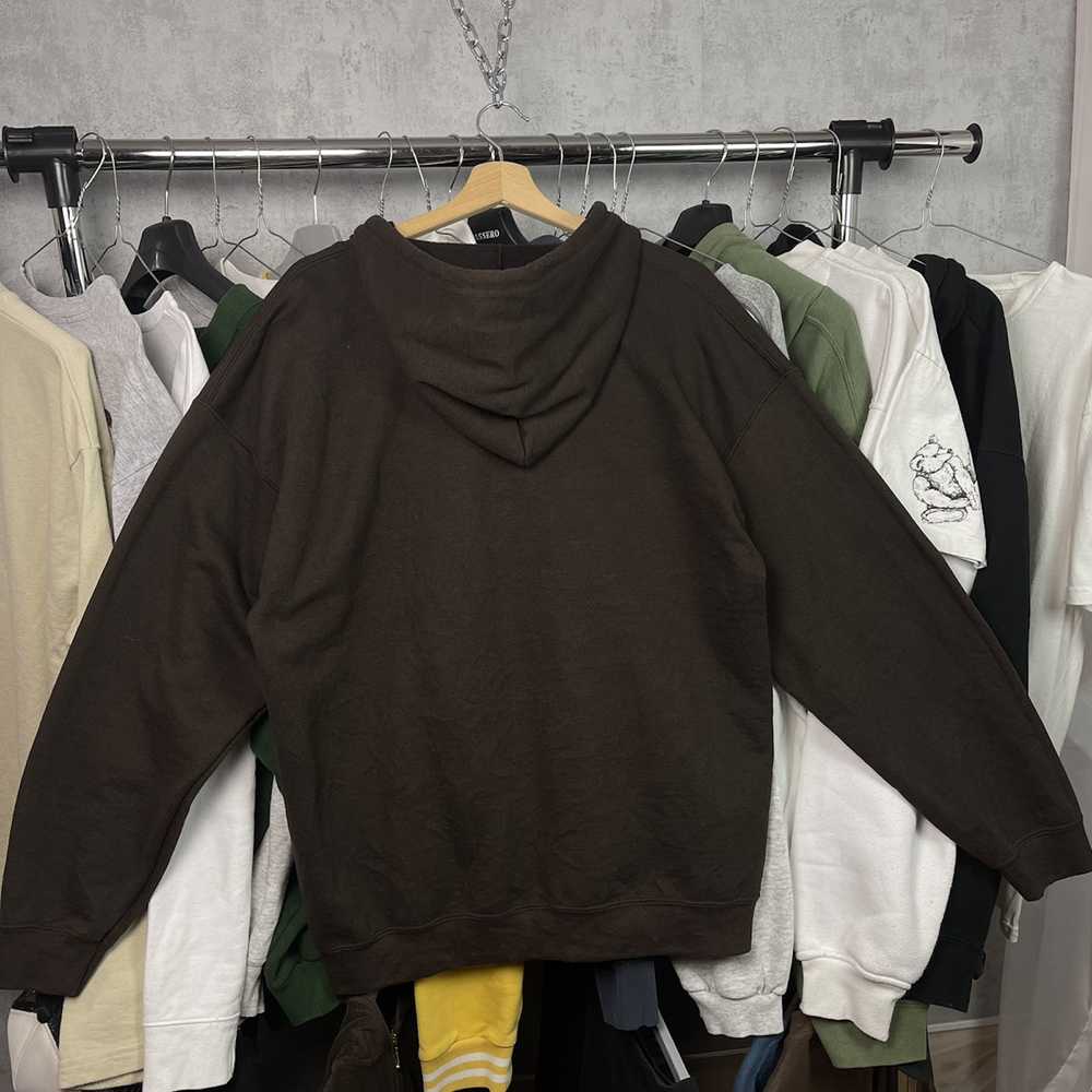 Blank × Streetwear × Vintage Brown Zip Hoodie ove… - image 3