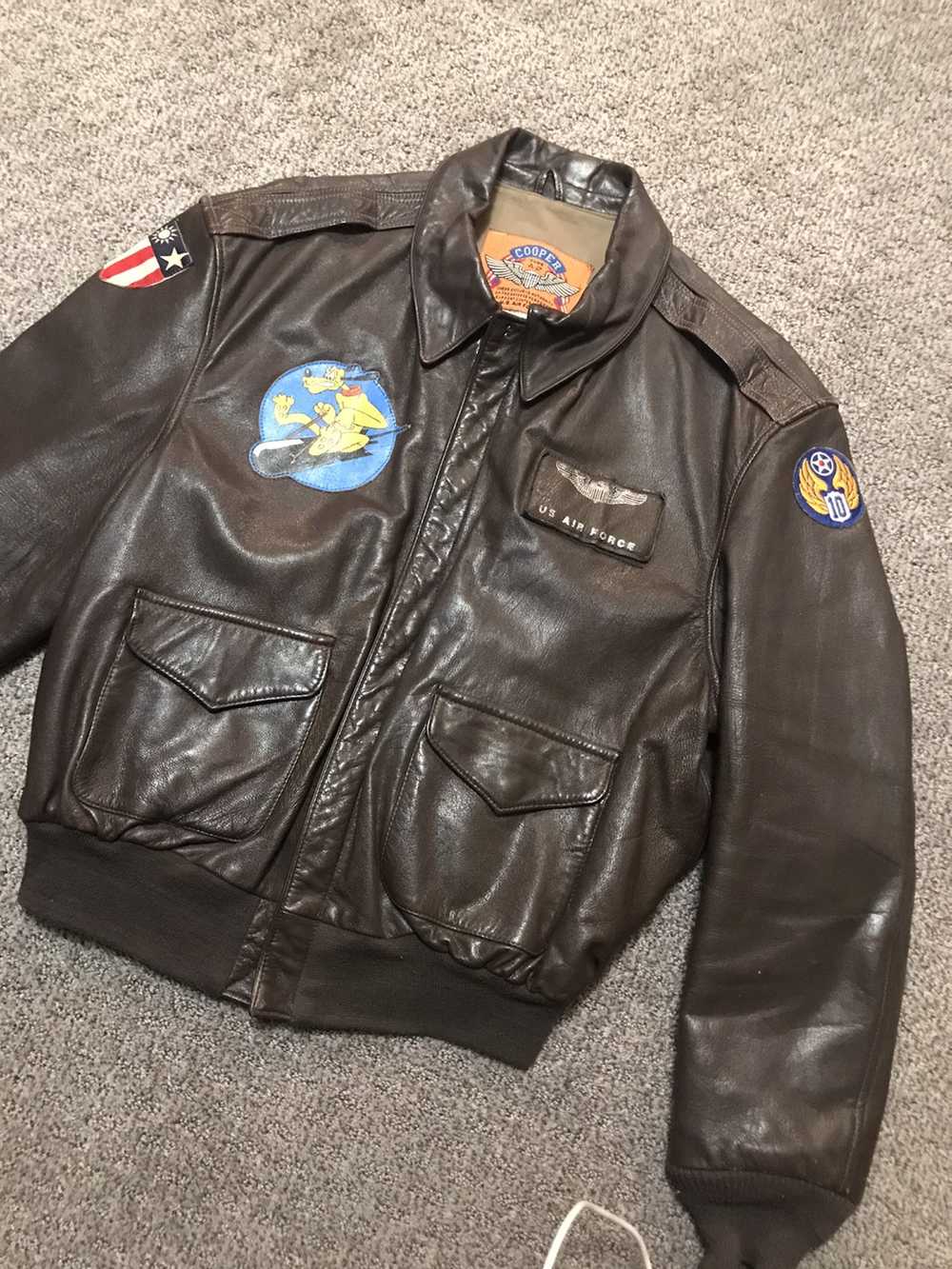 Reese Cooper A-2 leather flight jacket ww2 10AAF … - image 1