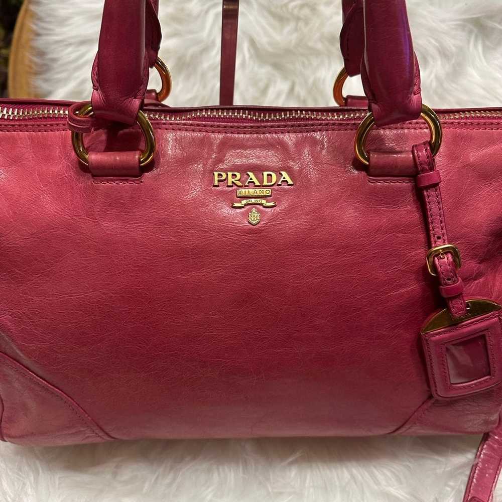 PRADA Leather Nappa 2Way Shoulder Handbag - image 4
