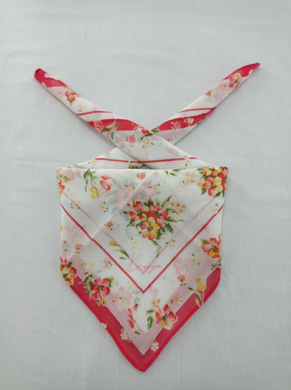 Kenzo × Vintage Kenzo Floral Handkerchief / Neckw… - image 1