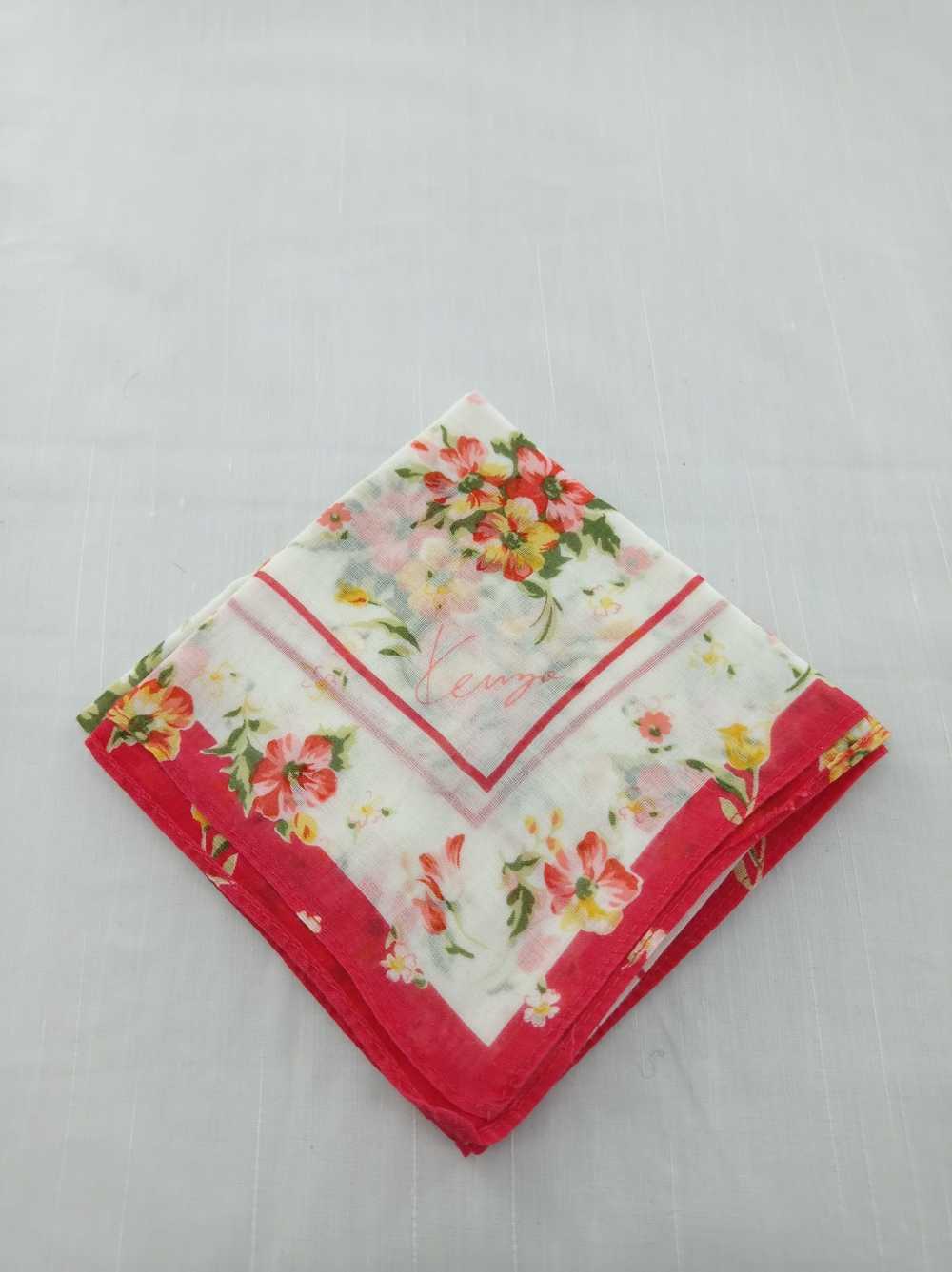 Kenzo × Vintage Kenzo Floral Handkerchief / Neckw… - image 2