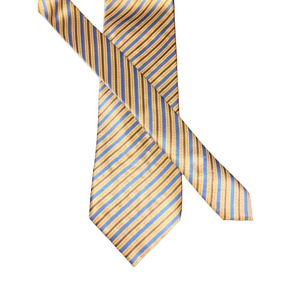 Stefano Ricci Stefano Ricci Gold & Blue Striped 1… - image 1