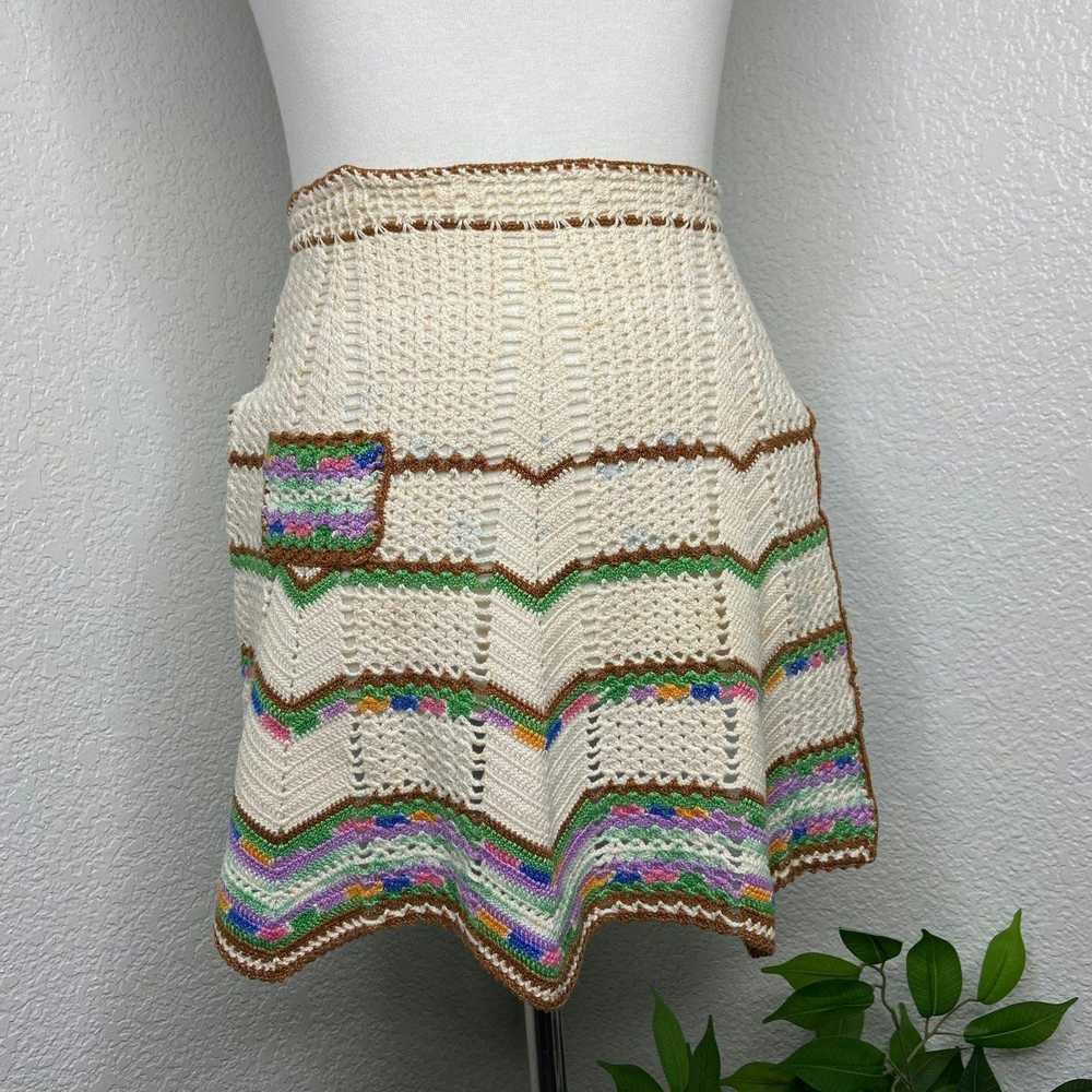 Handmade Vintage Handmade Crochet Apron - image 5
