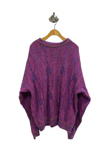 Alexander Julian × Coloured Cable Knit Sweater × C
