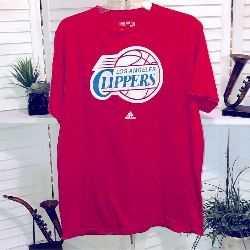 Adidas Adidas los Angeles Clippers red short slee… - image 1