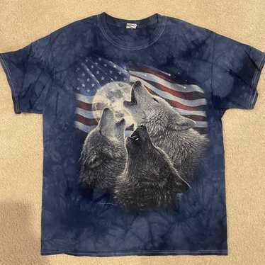 Gildan Epic tie dye wolf shirt - image 1