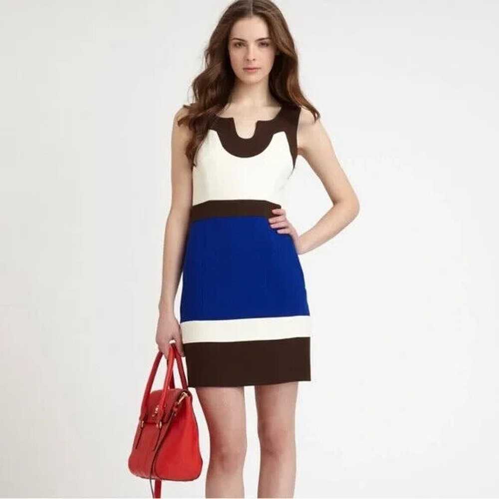 Milly Milly Sheath Dress Wool Sleeveless Colorblo… - image 1