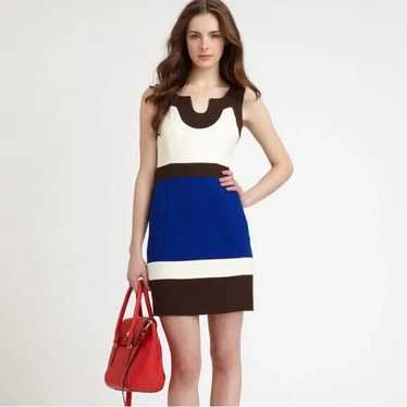 Milly Milly Sheath Dress Wool Sleeveless Colorblo… - image 1