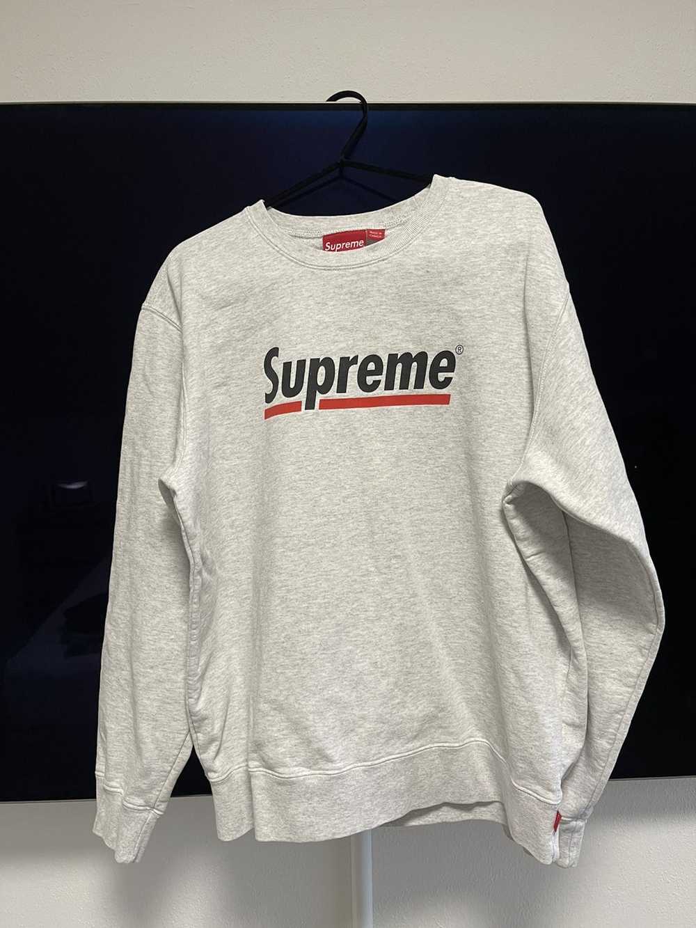 Supreme Supreme Underline Crewneck Ash Grey - image 1