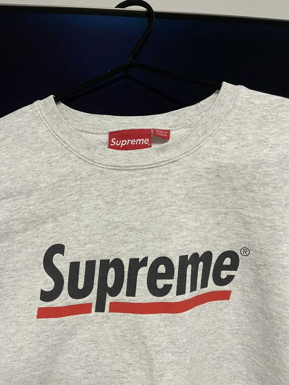 Supreme Supreme Underline Crewneck Ash Grey - image 4