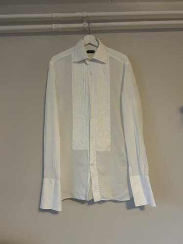 Tom Ford White Double Cuff Tuxedo Shirt - image 1