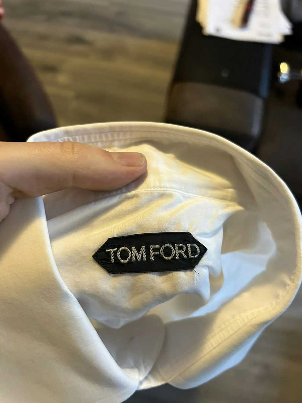 Tom Ford White Double Cuff Tuxedo Shirt - image 8