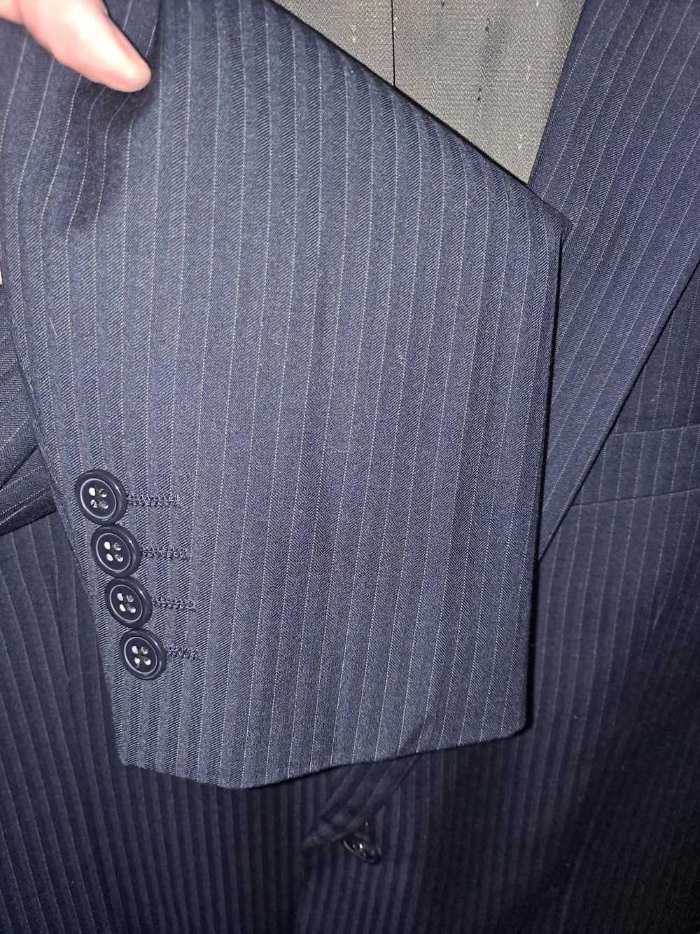 Designer Angelo Rossi 2 Piece Navy Pinstripe Micr… - image 10