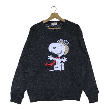 Rare Vintage Snoopy Fleece Sweatshirt / Cartoon Snoopy 90s / Jumper /  Pullover / Sportswear / Medium 