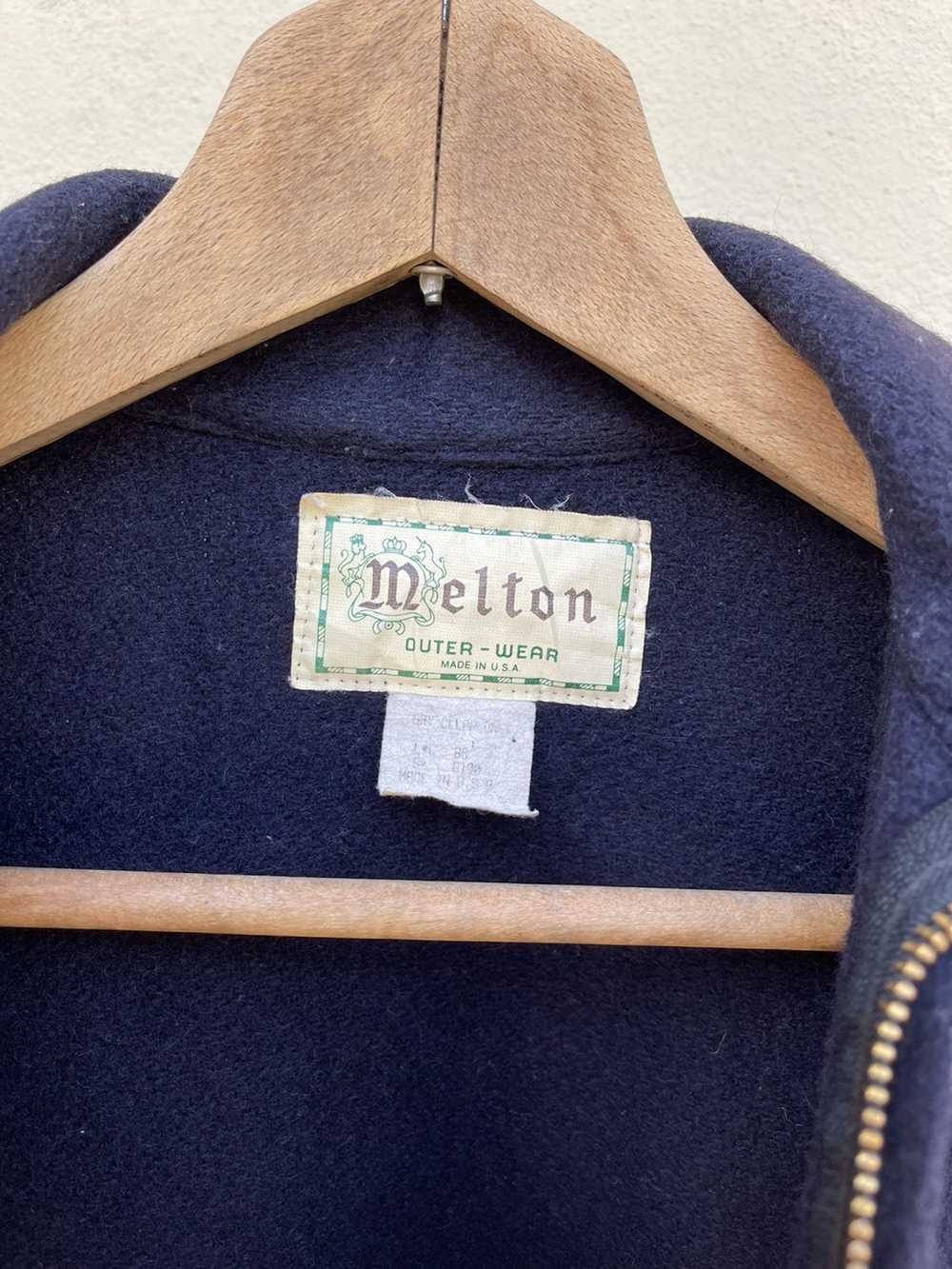 Vintage MELTON outer wear wool oversize jacket - image 4