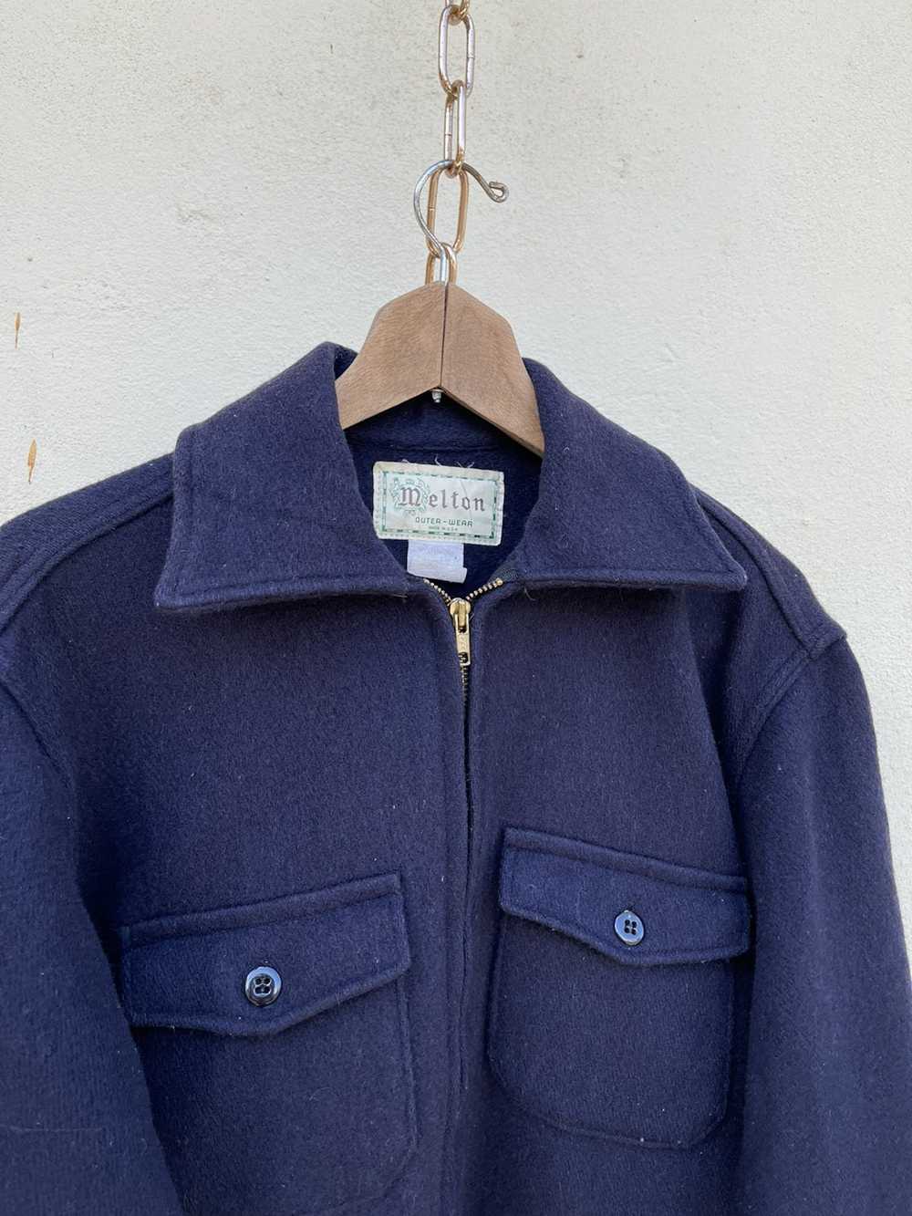 Vintage MELTON outer wear wool oversize jacket - image 5