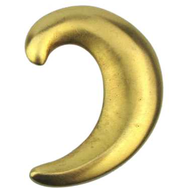 CLARA Studio Goldtone Moon Wave Curve Pin Brooch