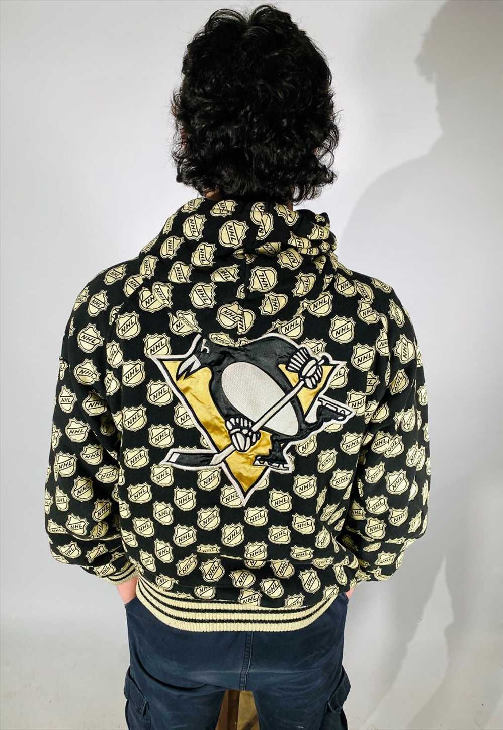 Vintage Size L Pittsburgh Penguins Hoodie In Black - image 3