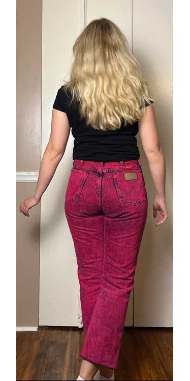 Vintage 1980's " Wrangler" Pink Acid Wash Jeans